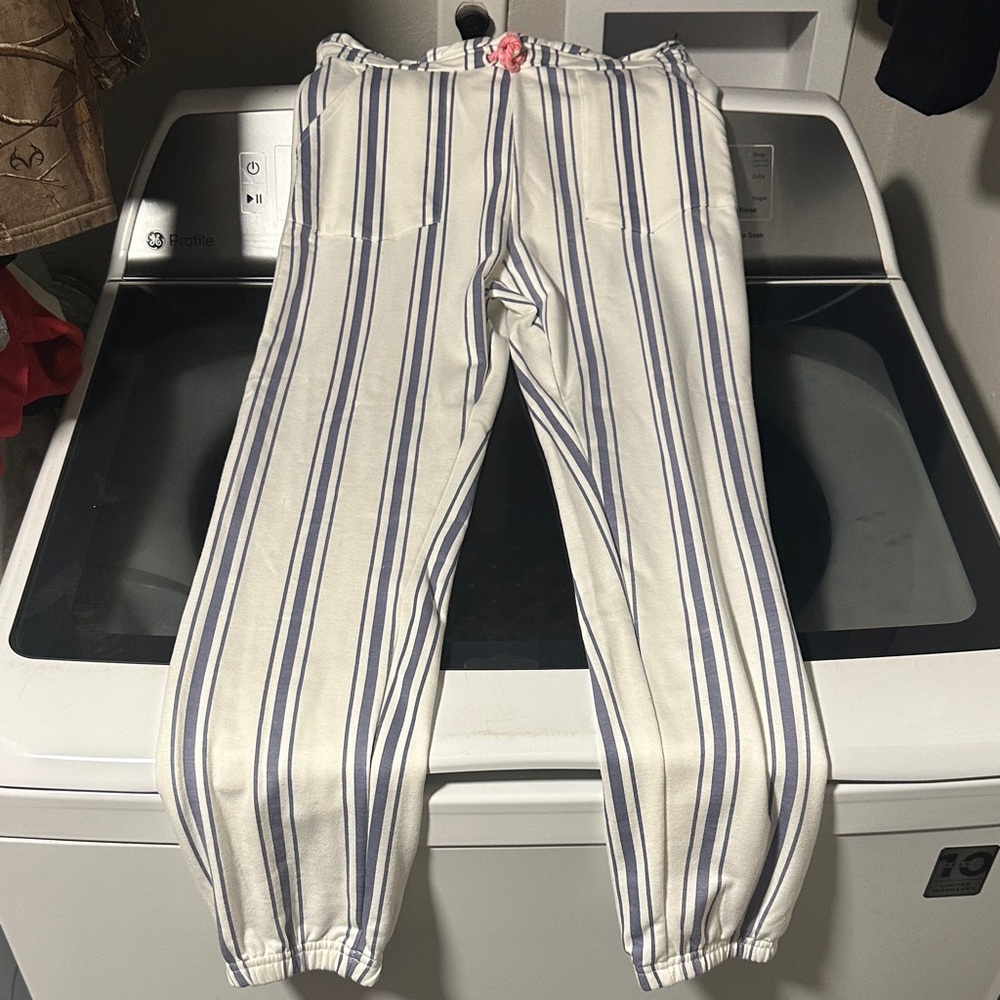 Jessica Simpson Kids Striped Joggers in Blue and White